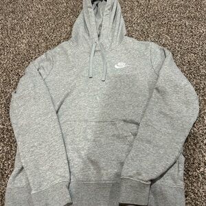 Nike Men's Gray Hoodie Sweater
